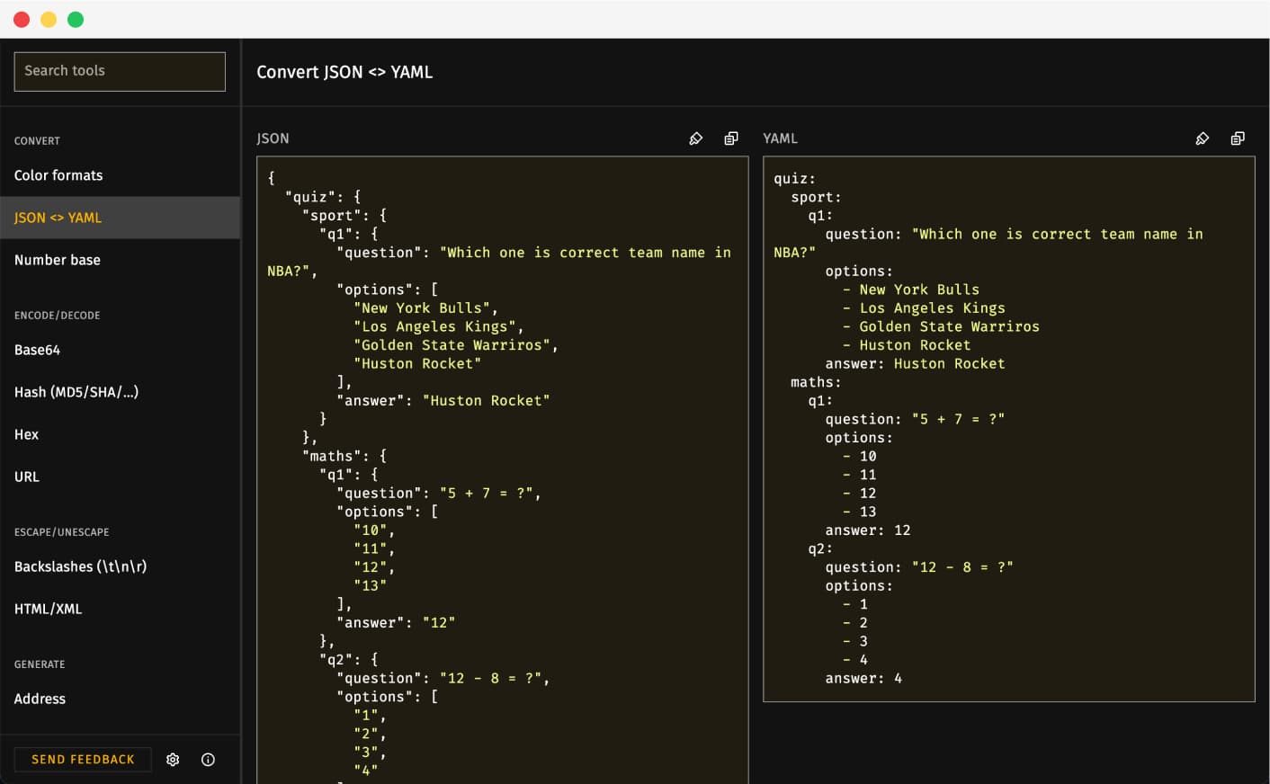 a screenshot of the tool