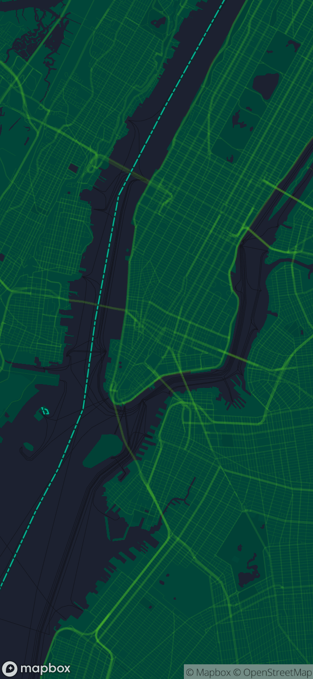 New York in the Neon Green style