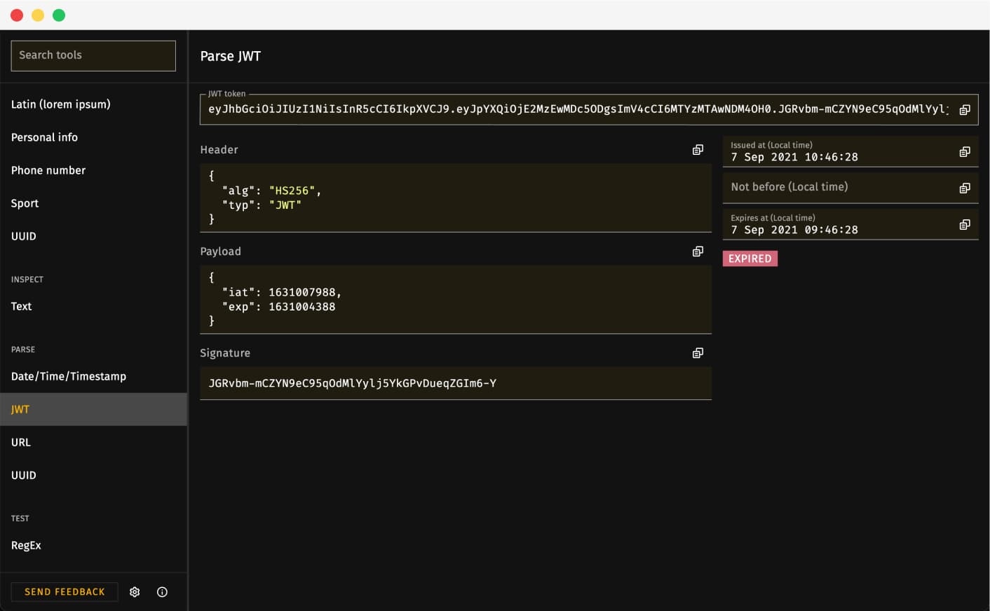 a screenshot of the tool
