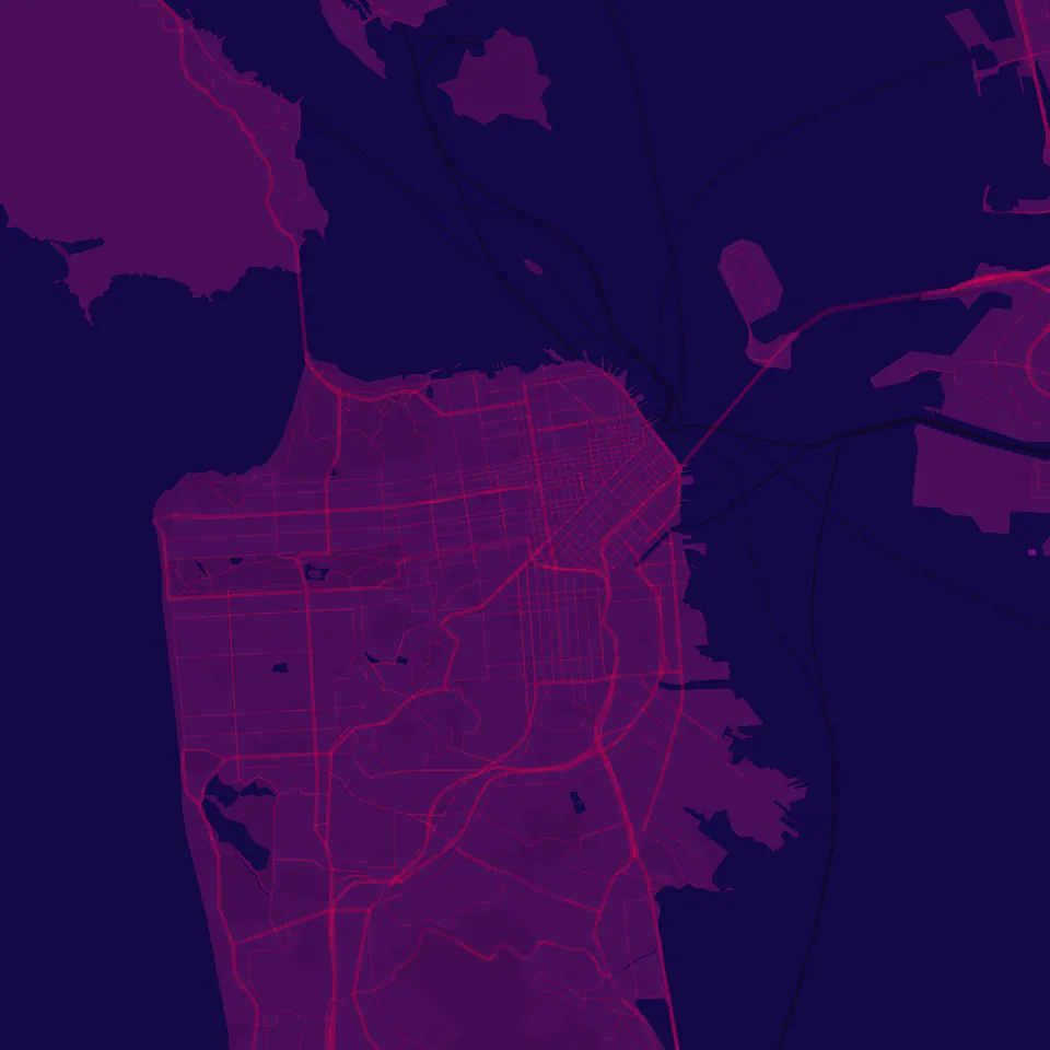 Midnight map style