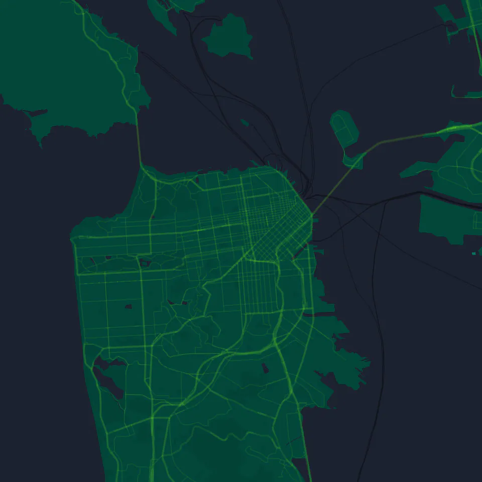 Neon Green map style