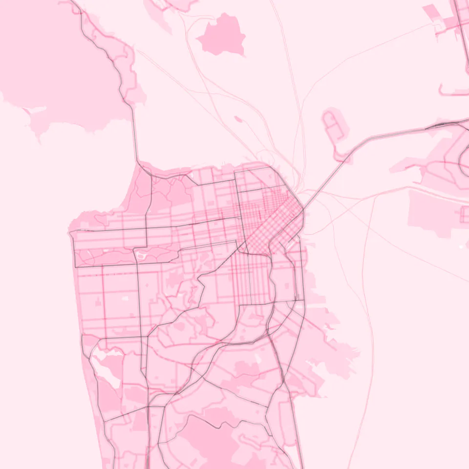 Pink map style