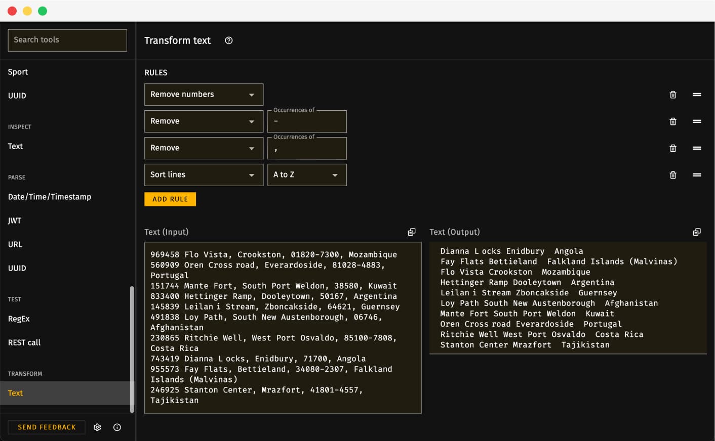 a screenshot of the tool
